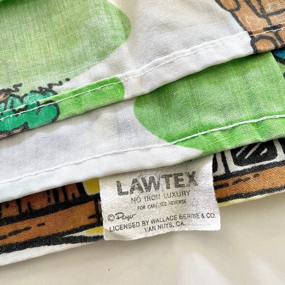 Vintage 1980s Smurf Sheet Set w Fitted Bottom + Flat Top + Pillowcase Peyo Retro - Picture 10 of 14